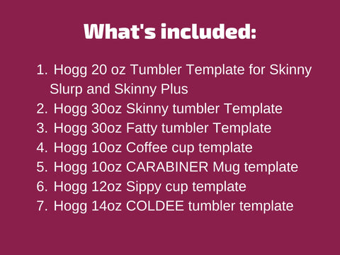 Hogg 30 oz Fatty tumbler template - So Fontsy