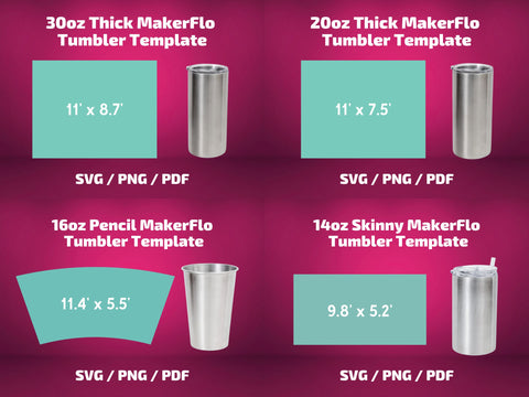 Bundle Makerflo tumbler template SVG BambinaCreations 