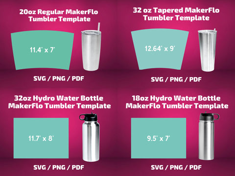 Bundle Makerflo tumbler template SVG BambinaCreations 