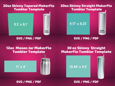 Bundle Makerflo tumbler template SVG BambinaCreations 