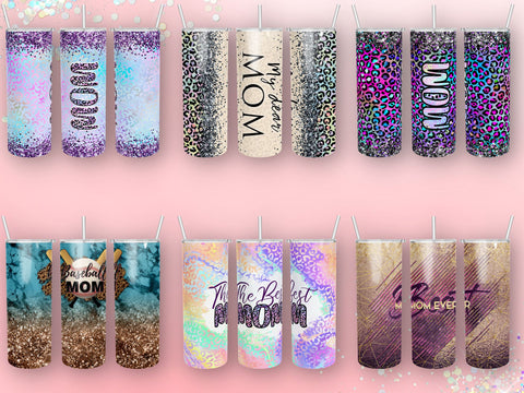 Bundle MOM life Tumbler Design 20 oz skinny tumbler wrap Sublimation BambinaCreations 