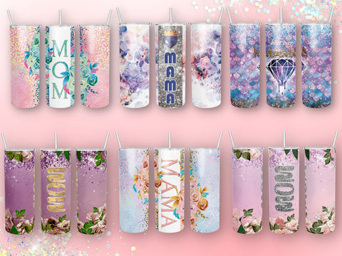 Bundle MOM life Tumbler Design 20 oz skinny tumbler wrap Sublimation BambinaCreations 