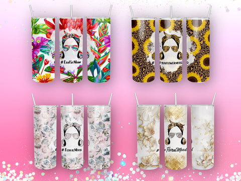 Bundle MOM life Tumbler Design 20 oz skinny tumbler wrap Sublimation BambinaCreations 