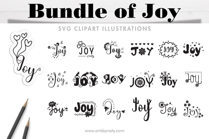 Bundle of Joy SVG clipart illustrations. SVG Arts By Naty 