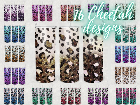 Bundle Ombre Leopard print Tumbler 20oz skinny tumbler wrap Sublimation BambinaCreations 
