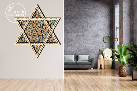 Bundle STARs of DAVID SVG LaserCutano 