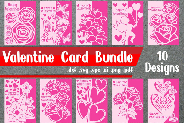 Bundle | Valentine's card-svg dxf eps ai png pdf SVG zafrans studio 