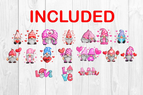 bundles valentine gnomes PNG sublimation SVG dadan_pm 