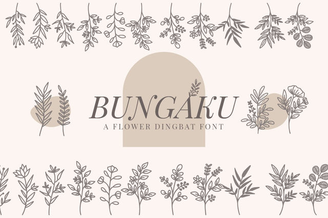 Bungaku - Dingbat Font Font Masyafi Studio 