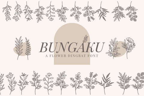 Bungaku - Dingbat Font Font Masyafi Studio 