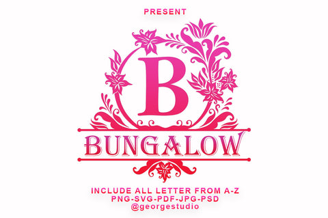 Bungalow Monogram SVG George Studios 