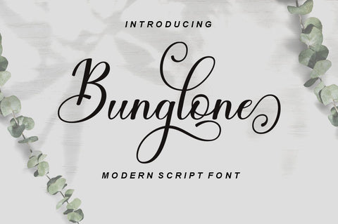 Bunglone Script Font AngelStudio 