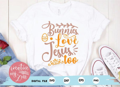 Bunnies Love Jesus Too SVG md faruk hossain 