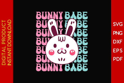 Bunny Babe Porch Sign Easter Sunday SVG PNG PDF Cut File SVG Creativedesigntee 