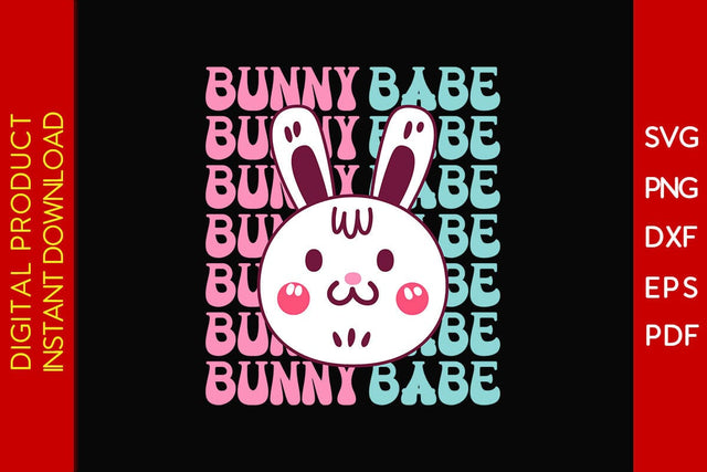 Bunny Babe Porch Sign Easter Sunday SVG PNG PDF Cut File SVG Creativedesigntee 