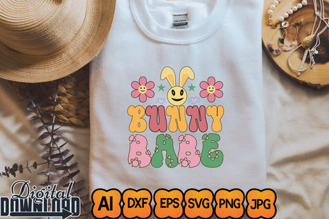 Bunny Babe Retro Easter SVG Design SVG Newmockups 