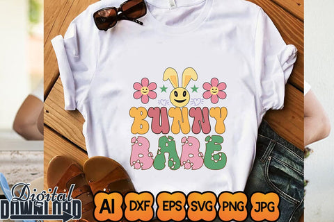 Bunny Babe Retro Easter SVG Design SVG Newmockups 