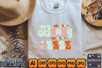Bunny Babe,Retro Easter SVG Bundle, Easter Svg files, Spring Svg, Easter Quotes, Cut Files, Cricut file, Smiley svg, Easter cut files, Easter svg SVG Newmockups 