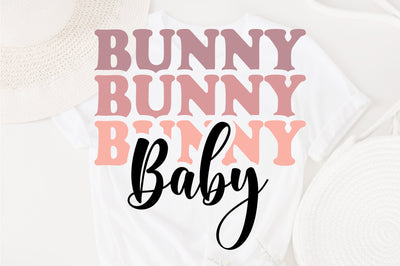 Bunny Baby svg, Easter Baby Shirt Svg, Bunny Girl Svg, Happy Easter Svg, Bunny Svg, Easter Svg, Easter Bunny Svg, Retro Easter Svg, png dxf SVG Fauz 