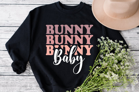 Bunny Baby svg, Easter Baby Shirt Svg, Bunny Girl Svg, Happy Easter Svg, Bunny Svg, Easter Svg, Easter Bunny Svg, Retro Easter Svg, png dxf SVG Fauz 