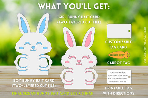 Bunny Bait Card | Easter Bunny SVG Cut File SVG MagicArtLab 