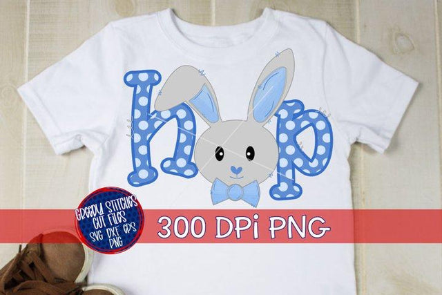 Bunny Boy Hop PNG For Sublimation-Easter PNG Sublimation Greedy Stitches 