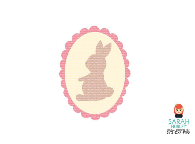 Bunny Cameo SVG Sarah Hurley 