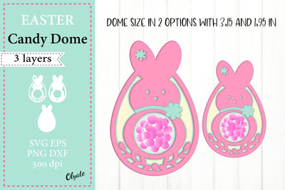 Bunny Candy Dome SVG. Easter Egg Holder SVG SVG Olga Terlyanskaya 