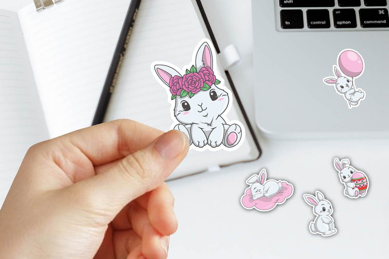 Bunny Clipart sticker printable easter png - So Fontsy