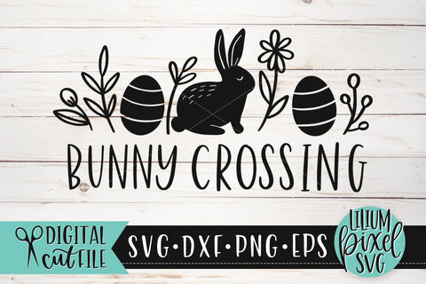 Bunny Crossing | Easter SVG Cut File SVG Lilium Pixel SVG 