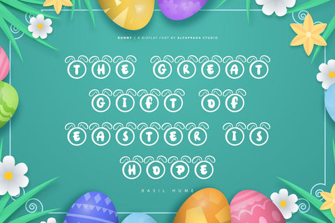 Bunny - Cute Display Font Font Alpaprana Studio 
