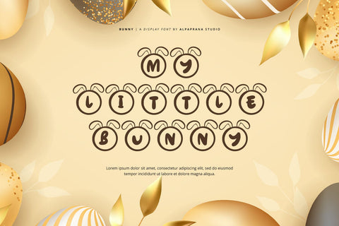 Bunny - Cute Display Font Font Alpaprana Studio 