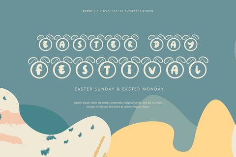 Bunny - Cute Display Font Font Alpaprana Studio 
