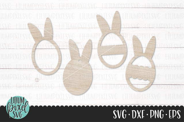 Bunny Ear Easter Basket Tag Mini Bundle SVG Lilium Pixel SVG 