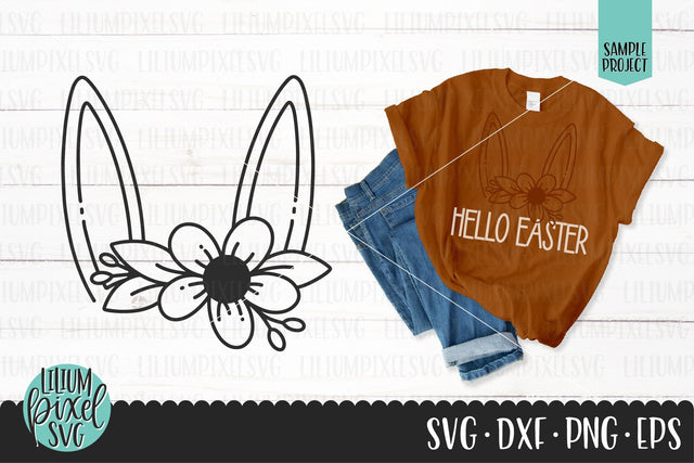 Bunny Ear Flower Crown SVG Lilium Pixel SVG 
