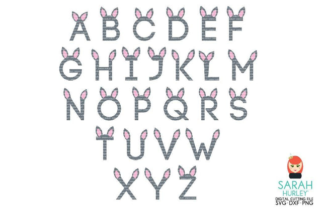 Bunny Ears Alphabet SVG Sarah Hurley 