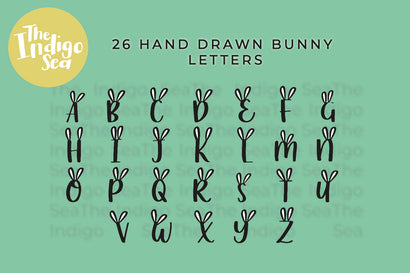 Bunny Ears SVG Alphabet SVG Helen Patmore 