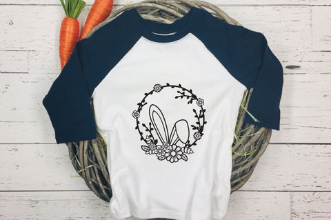 Bunny Ears SVG, Easter Rabbit SVG, Easter SVG Floral Frame. SVG Elinorka 