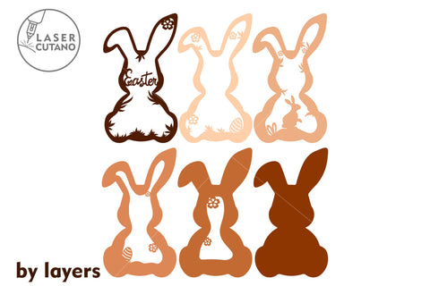 BUNNY EASTER BUNDLE SVG LaserCutano 