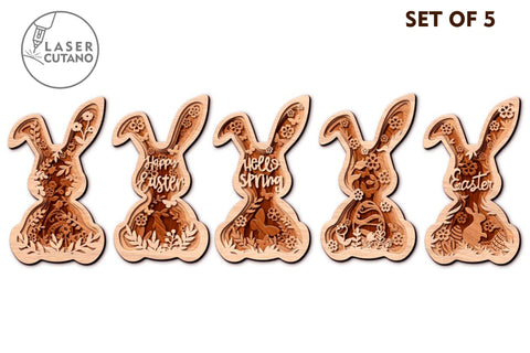 BUNNY EASTER BUNDLE SVG LaserCutano 