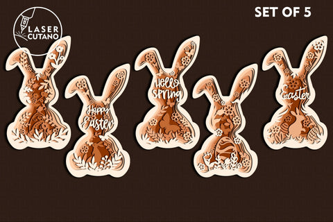 BUNNY EASTER BUNDLE SVG LaserCutano 