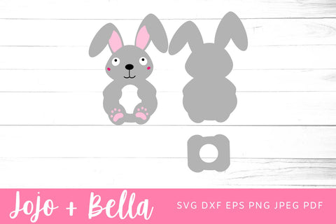 Bunny, Easter egg holder svg, dxf, eps files. Digital download. Compatible with Silhouette, Cricut, SCAL, and Scan n Cut SVG Jojo&Bella 