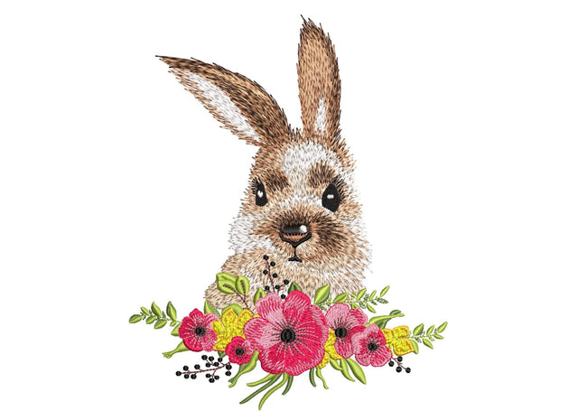 Bunny Embroidery Design, 3 sizes, Instant Download Embroidery/Applique DESIGNS Nino Nadaraia 