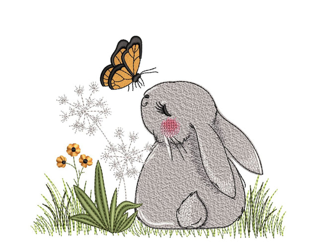 Bunny Embroidery Design, 3 sizes, Instant Download Embroidery/Applique DESIGNS Nino Nadaraia 