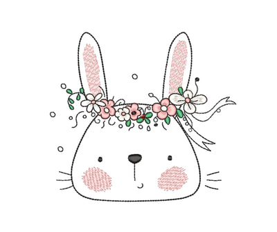 Bunny Embroidery Design, Easter Embroidery File, 4 sizes Embroidery/Applique DESIGNS Nino Nadaraia 