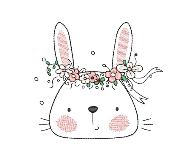 Bunny Embroidery Design, Easter Embroidery File, 4 sizes Embroidery/Applique DESIGNS Nino Nadaraia 