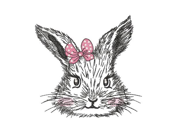 Bunny Embroidery Design, Easter Embroidery File, 4 sizes Embroidery/Applique DESIGNS Nino Nadaraia 