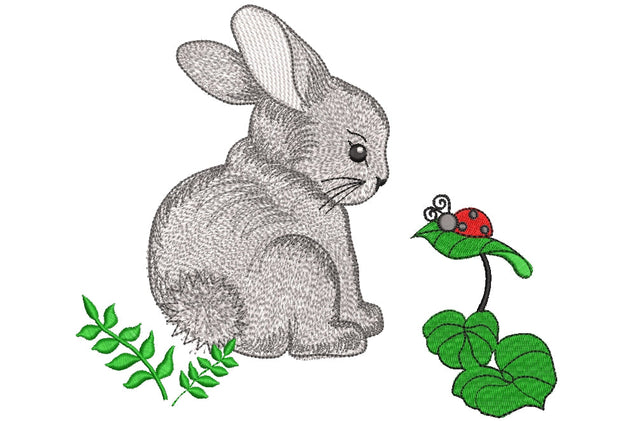 Bunny embroidery design, holiday embroidery designs, 4 sizes, Instant download. Embroidery/Applique DESIGNS ArtEMByNatalia 