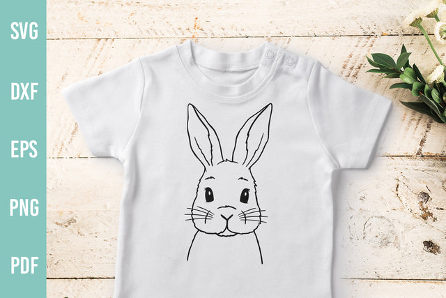 Bunny face Cut File | Easter Bunny SVG | Hand Drawn SVG Irina Ostapenko 
