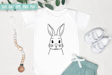 Bunny face Cut File | Easter Bunny SVG | Hand Drawn SVG Irina Ostapenko 